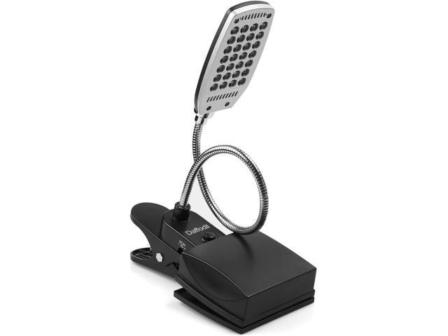 USB and Battery Powered Desk Keyboard Light - Daffodil ULT300 - Table/Headboard Clamp and Flexible Gooseneck with 28 LED Beads in 3 Brightness