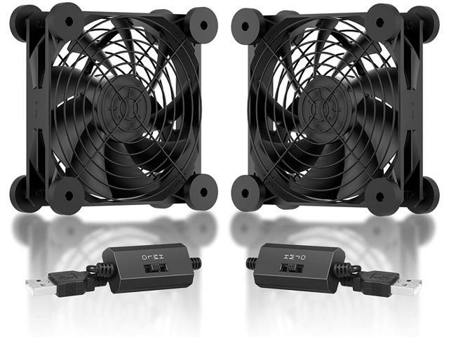 upHere N12U04 120mm USB Fan with 3 Adjustable Wind speeds Compatible for Computer / PS4 / TV Box/AV Cabinet