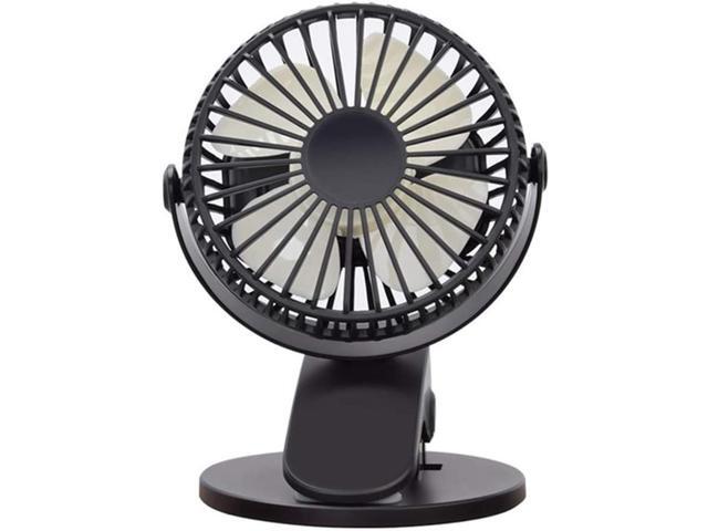 LVHE USB Clip on Mini Desk Fan for Baby Stroller Clip On Fan Desk Fan 360 Degree Rotating USB Handheld Clip Fan USB Powered ONLY for Strollers