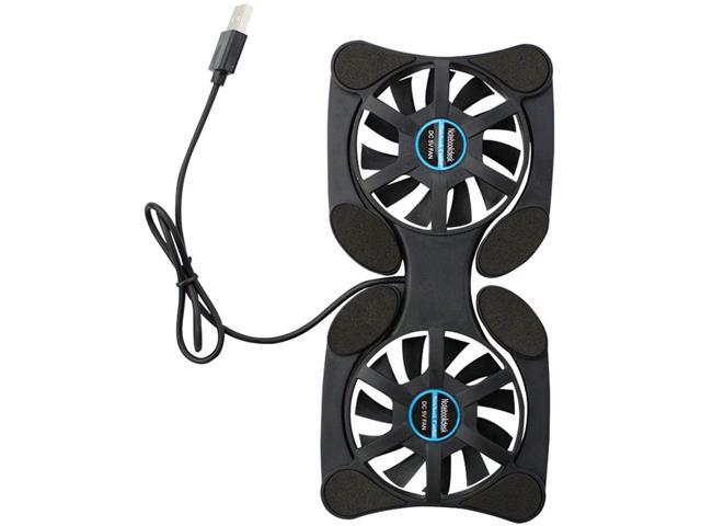 Licini Mini Portable Laptop Fan Cooler Folding Foldable USB Dual Fan Cooler Cooling Pad for Pc Laptop Notebook
