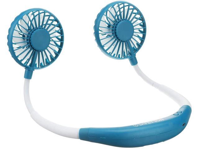 Portable Neck Fan Rechargeable Mini USB Personal Fan Hand Free Neck Hanging Sport Fan Headphone Design Wearable Neckband fan Battery Operated 3