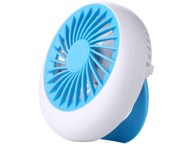 Portable Rechargeable Mini Fan Gadgets For Home Outdoor USB Electric Air Cooler Conditioning Conditioner Wind Vane Fans (Color: Blue)