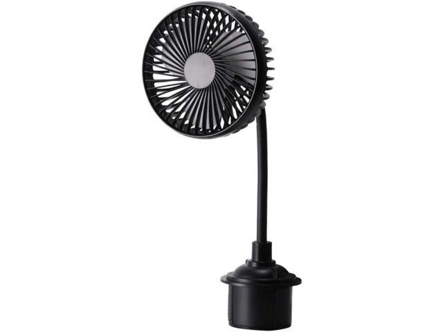KLSAMNM Portable 12V Universal Adjustable Gooseneck Cup Holder Fan Car Cup Holder Fan 3 Speed Control USB Fan