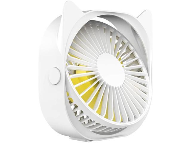 Glamsville Cat Ears Mini USB Powered Rotatable Desktop Quiet Cooling Fan for Home Office