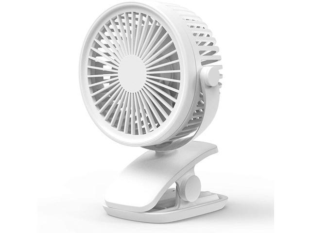GOBRICK Stroller Fan USB Charging Mini Fan Mute Clip Wireless Portable Office Dormitory Rotatable