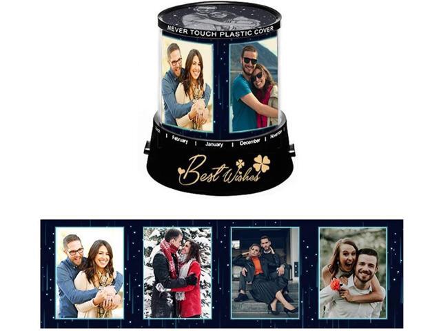 Personalized Projection Lamp Customized Photo Lamp Rotatable Starry Sky Projection Lamp USB Light Christmas for Women(Best Wishes)