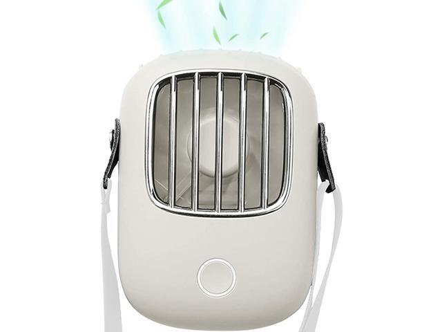 Portable Hands-Free Fan Mini Personal USB Rechargeable Mute Neck Fan3-Level Speeds and with Bracket Small Desktop USB Fan for Travel/Sports/Office
