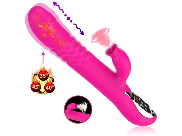 USB Recharging Wireless Telescòpic Quiet Dual Motor Waterproof 12 Speed Long Cordless Support Android Tablets Vi Color Rose Red