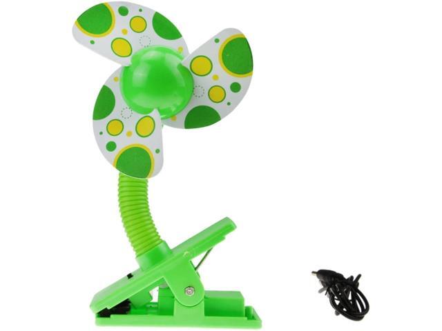 Cute Quiet Baby Car Stroller Mini Fan Table Desktop Cool Fan Infant Toddler Safety Foam Blade Clip-on Stroller Dual-use USB/Battery Power Summer