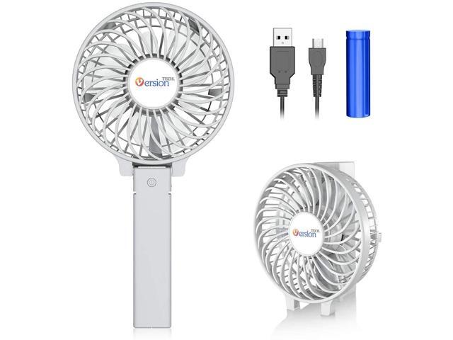 VersionTECH Mini Portable Fan USB Battery Operated Desk Fan Small Personal Handheld Table Fan with USB Rechargeable Cooling Folding Electric Fan