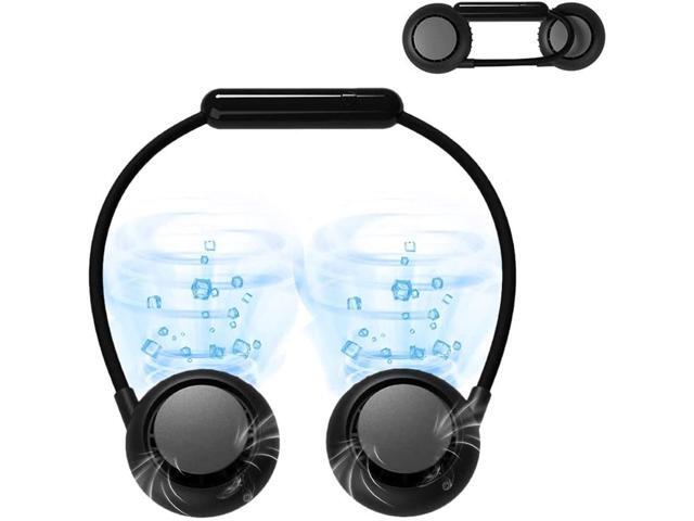 Neck Fan Hands Free Portable Fan 2020 Upgraded Mini USB Personal Fan Rechargeable Sport Fan Wearable Neckband Fan 3 Speed Headphone Design Hanging