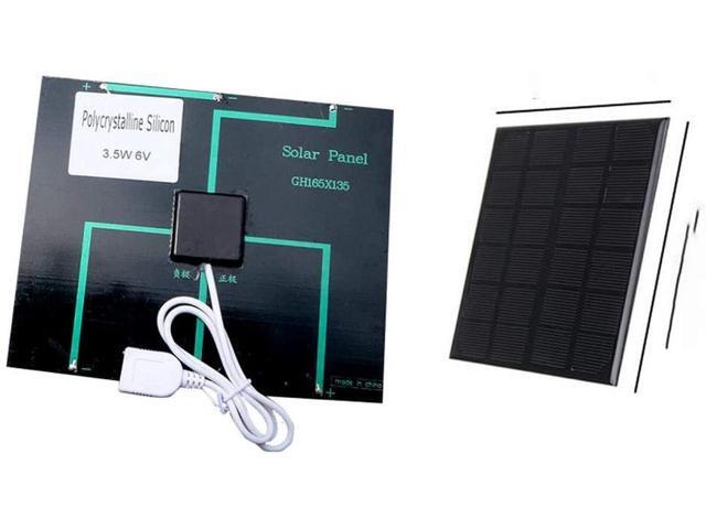 USB Fan Personal Fan Mini USB Gadget Desk Portable 35W 6V Solar Panels Anel Iron Fan for Home Office Outdoor -Solar Panels-