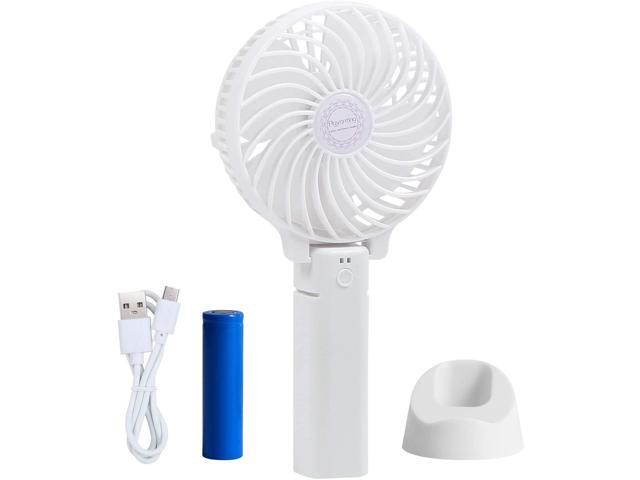 Pigyanting Mini Handheld Fan USB Desk Fan Small Personal Portable Table Fan with 2000 mAh USB Rechargeable Battery Operated Cooling Folding