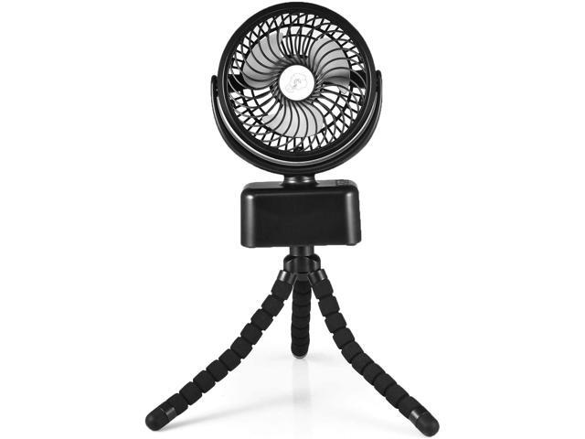 Hehoyang Portable Mini Handheld Stroller Fan with Flexible Tripod USB Or Battery Powered Desk Fan Rotatable Handheld Personal Fan for Travel