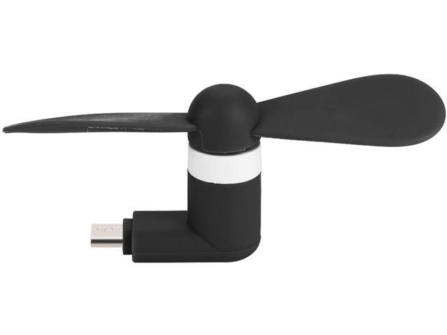 cersalt 1W Portable USB Fan Small USB Fan Portable Hot Weather Travel Outdoor for AndroidOS Phone Bank Gifts(Black)