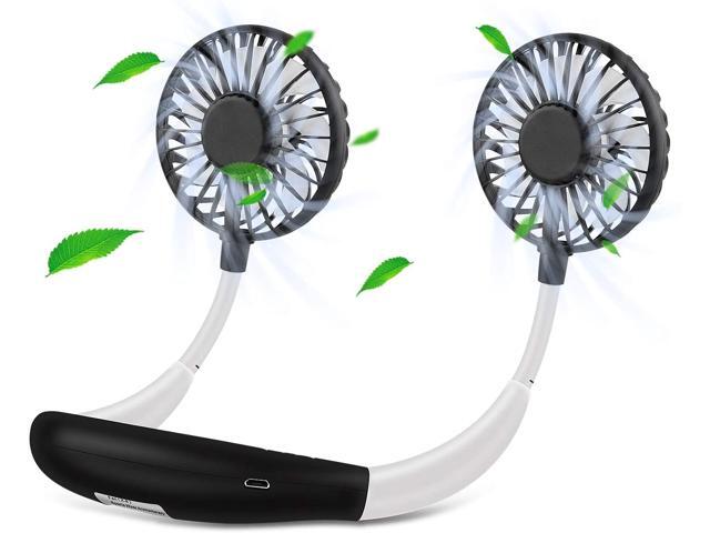 Hand Free Fan Wearable Personal Neckband Fan Portable USB Desktop Fan with 3 Speeds 360 Degree Adjustment Sport Fan for Home Office Travel Sport