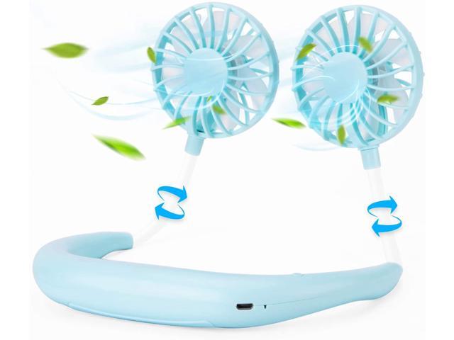 Portable Neck Fan Hand Free Personal Mini Fans USB Rechargeable360 Degree Free Rotation for Traveling Sports Office Reading (3 Speed