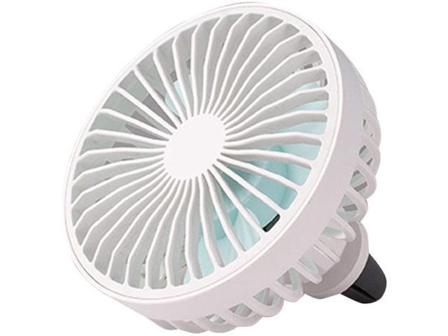 Car Air Vent Fan Auto Cooling Fan with LED Night Light 3 Speed Control Switch USB Car Air Mount Clip Fan for Vehicles Home Office