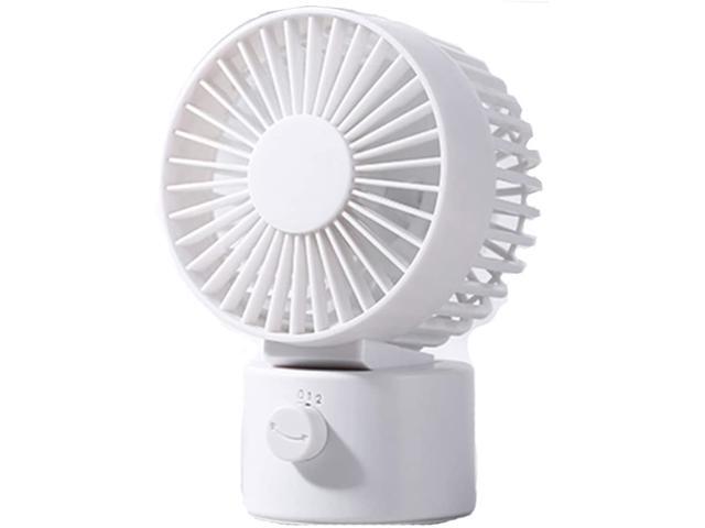 XQHD Desk Fan Quiet USB Small Fan Portable Double Fan Page Powerful 2 Speed 30° Adjustment Energy Saving Mini Fan for Home Office Library Laptop