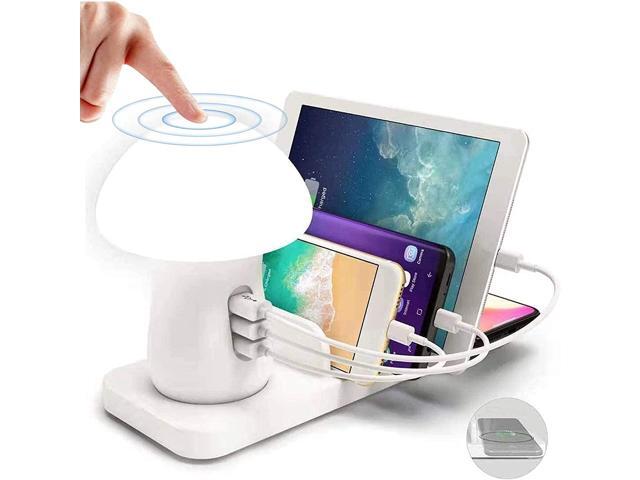 Desk Lamp with Wireless Charger USB Port and LED Touch Light Suitable for Bedroom Office Reading