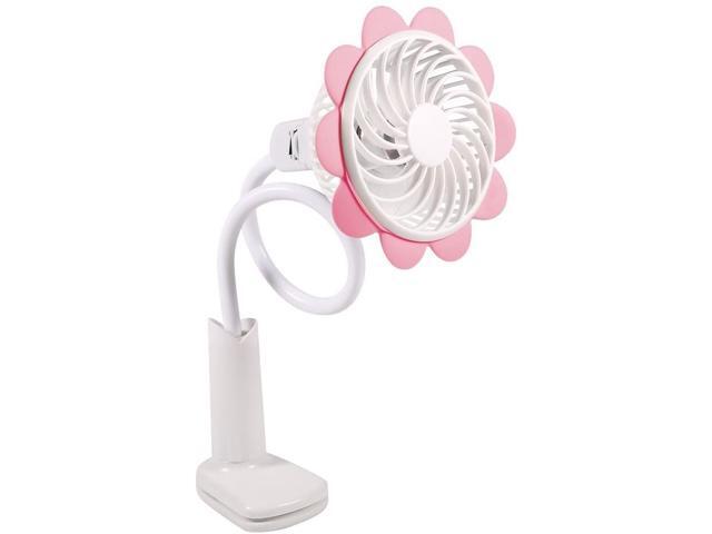 Portable Flexible Neck Mini Clip Fan Sun Flower Shape Electric Rechargeable USB Desktop Cooling Fan Personal Handheld Fans with Adjustable Speed