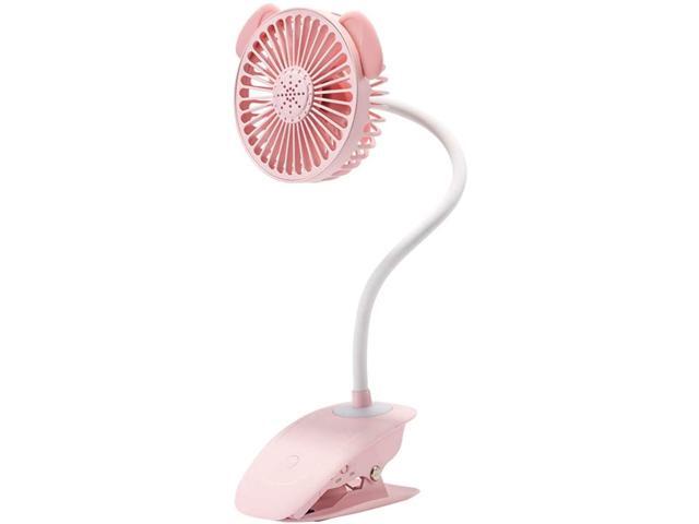Naughty Dog Clip Fan USB Stroller Fan Mini Fan 3 Speeds Bending Clip on Fan Flexible Clip Fan Battery Operated Fan Rechargeable Electric Desk Mini