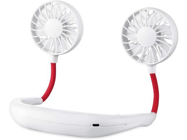 HOKLAN Wearable Personal Mini Fan Hands-Free Portable Sports Fan with 3 Adjustable Speeds Electric Foldable Fan for Office Gym Indoor Outdoor