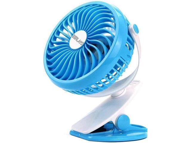 Mini Battery Clip Fan Sall Portable Fan Powered by Rechargeable Battery Or USB Desk Personal Fan for Baby Stroller Car Gym Workout Camping (Color: 