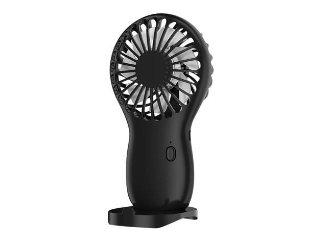 Mifelio Handheld Mini Fan USB Rechargeable with Makeup Mirror Maximal Rotating 4500rpm 3 Speed(Black)
