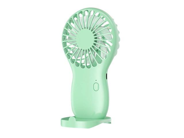 Mifelio Handheld Mini Fan USB Rechargeable with Makeup Mirror Maximal Rotating 4500rpm 3 Speed(Green)