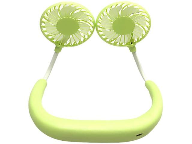 Hands-Free Neckband Fan Hand Free Personal Fan Headphone Design Wearable Portable USB Rechargeable Neckband Mini Fan (3 Speeds 5-10 Working Hours)