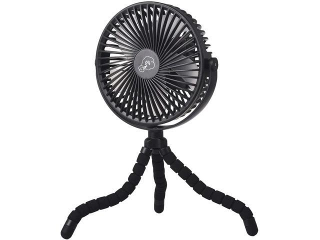 Hehoyang Portable Mini Handheld Stroller Fan with Flexible Tripod Can Be Wrapped in Stroller/car Seat/Student Bed/Bicycle Handle USB and
