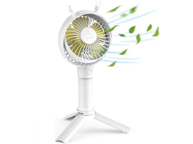 Handheld Fan Portable Mini Hand Held Fan with USB Rechargeable Battery for Women Girls Kids Outdoor and Indoor (2000 mA White)