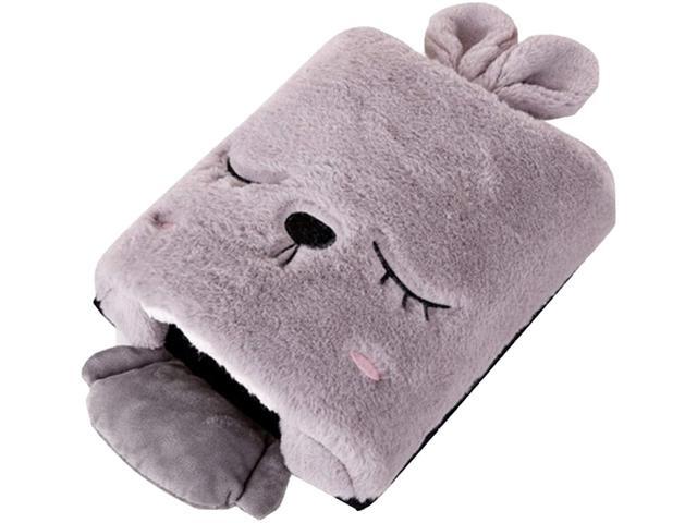 USB Heated Mouse Pad Hand Warmer Universal USB/Plug-in Heating Winter Warm Plush Electric Hand Warmer with Wrist Guard Hand-Warming Mouse Pad for