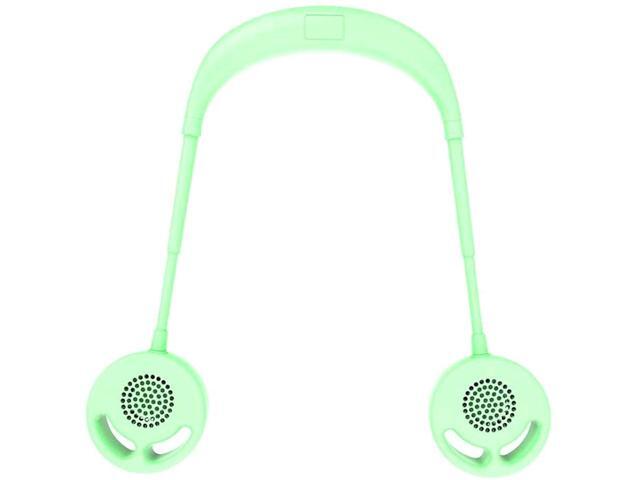 HELYZQ Handsfree Neckband Hanging USB Leafless Rechargeable Hanging Neck Double Fan