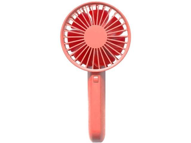 HXF Safety Handheld Fan USB Fan Hand Fan Handheld Small Fan Mini USB Rechargeable Desktop Mute Foldable Portable Student/Red Spin
