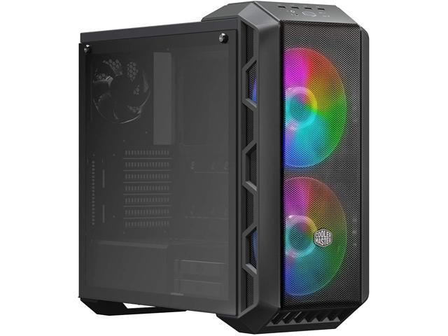 Cooler Master MasterCase H500 ARGB Airflow ATX Mid-Tower with Mesh & Transparent Front Panel Option Dual 200mm ARGB Fans Tempered Glass & ARGB