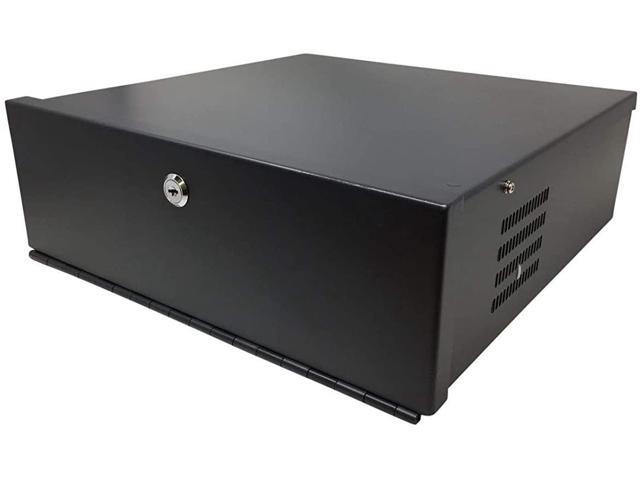 Ares Vision Heavy Duty 21' x 24' x 8' DVR/PC Security Lock box 16 gauge with Exhaust Fan (21x24x8 Black)