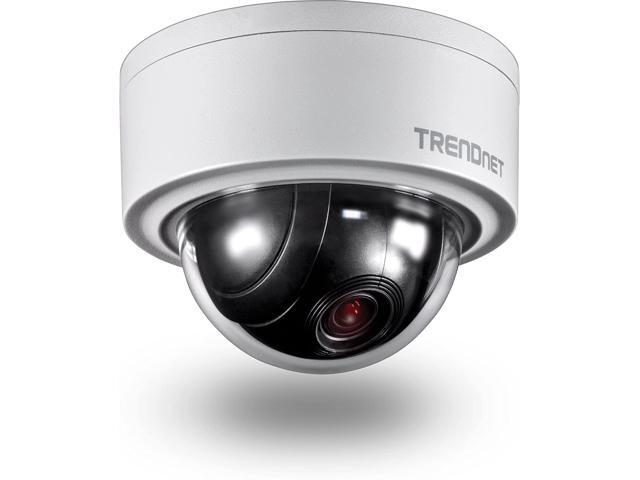 TRENDnet Indoor/Outdoor 3MP Motorized PTZ Dome Network Camera 4x Optical Zoom 16x Digital Zoom Autofocus IP66 Housing Free iOS and Android