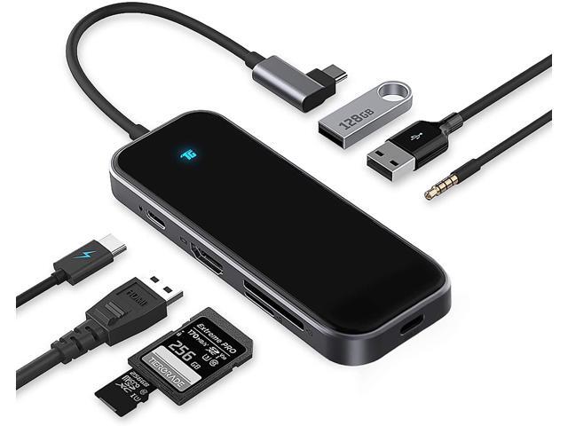 Tiergrade USB C Hub 8-in-1 Type C Hub USB C to 4K HDMI 2 USB30 Power Delivery SD/TF Card Reader USB C Port Mic/Audio for MacBook Air/Pro