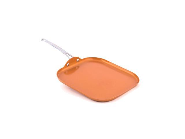 Copper Pan 11' Griddle Grill Pan Home Kitchen Countertop Cooking Tool