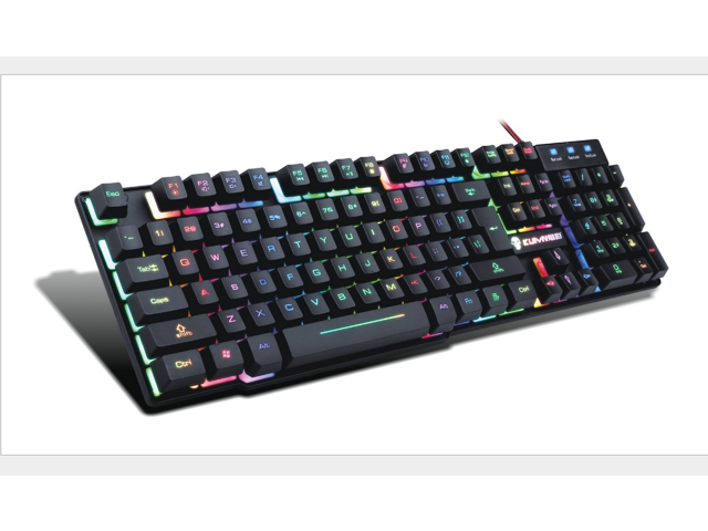 US NJ Instock K2 suspension keyboard keys Computer Games Gaming Keyboard 87 Keys LED USB Wired Gaming Keyboard for PC Computer