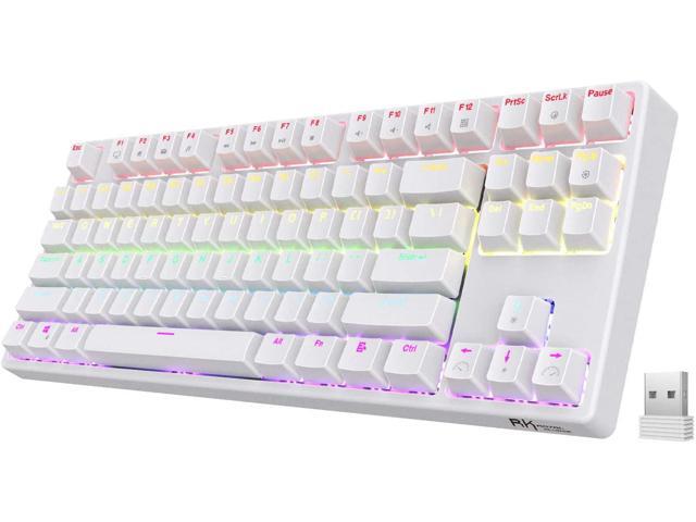 RK ROYAL KLUDGE Sink87G Wireless TKL Mechanical Gaming Keyboard No Numpad Compact 24G RGB Wireless Keyboard with Tactile Brown Switches