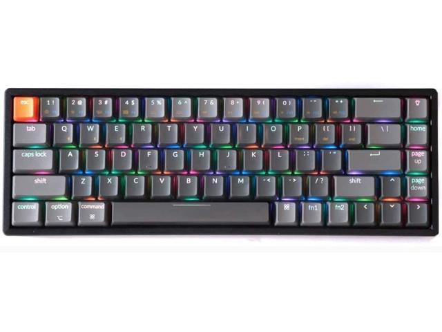 Keychron K6 Hot Swappable Wireless Bluetooth 51/Wired Mechanical Gaming Keyboard 65% Compact 68-Key RGB LED Backlit N-Key Rollover Aluminum
