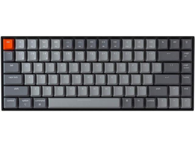 Keychron K2 Bluetooth Mechanical Keyboard with Gateron Red Switch/RGB LED Backlit/USB C/Anti Ghosting/N-Key Rollover Compact 84 Keys Wireless