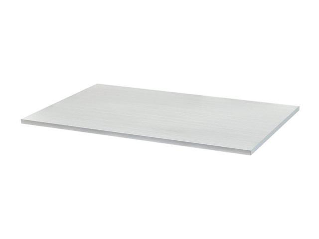 Monoprice Desk Table Top Shelf for Sit-Stand Height Adjustable Desks 472' x 295' rectangular 1' thick pre-drilled holes White - Workstream