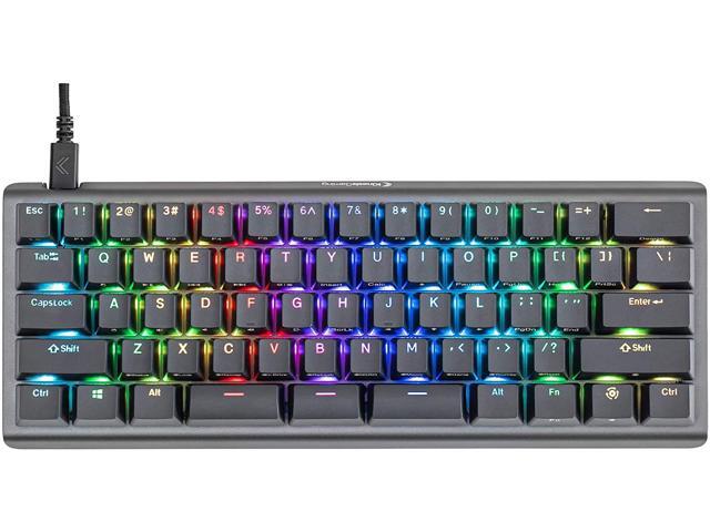 KINESIS Gaming TKO Mechanical Keyboard Limited Edition (60% Layout Optional Split Spacebar Hotswap Double PBT Keycaps Aluminum Construction 8