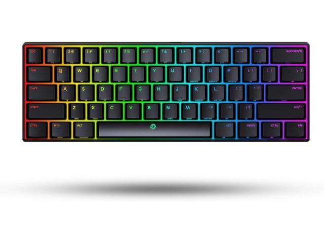DREVO Seer PRO Mini 61-Key Wired/Wireless Bluetooth 51 Mechanical Keyboard RGB Illumination Compatible with Windows/Mac OS/Android/iOS Devices