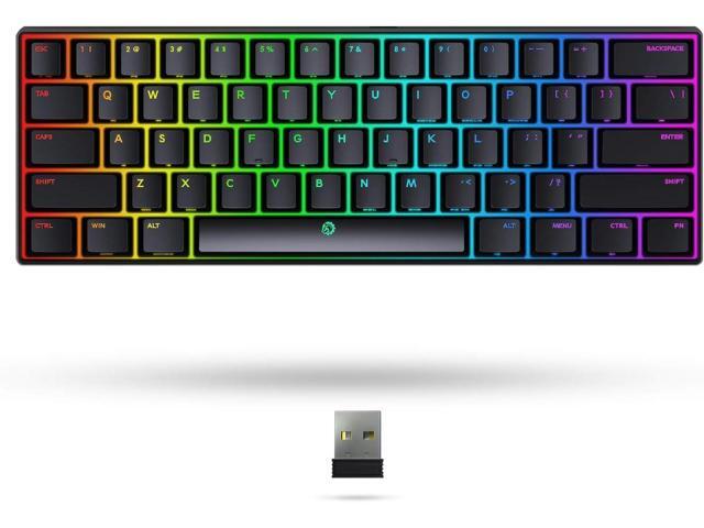 DREVO Seer MAX Mini 61-Key Wired/Wireless Bluetooth 51&24G Mechanical Keyboard RGB Illumination Reliable Wireless 24G Connectivity US Layout