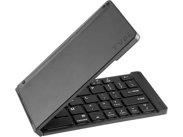 Type Wireless Keyboard (Matte Black)- Foldable Pocket Size Bluetooth for Smart Phones and Tablets 60 Days of Battery on Standby and 2-3 Weeks